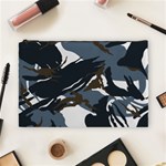 Blue Winter Camouflage, Military Camouflage Cosmetic Bag (Large) Front
