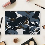 Blue Winter Camouflage, Military Camouflage Cosmetic Bag (Large) Back
