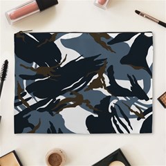 Blue Winter Camouflage, Military Camouflage Cosmetic Bag (xl)