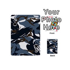 Blue Winter Camouflage, Military Camouflage Playing Cards 54 Designs (mini)