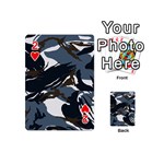 Blue Winter Camouflage, Military Camouflage Playing Cards 54 Designs (Mini) Front - Heart2
