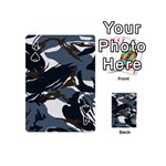Blue Winter Camouflage, Military Camouflage Playing Cards 54 Designs (Mini) Front - Spade4