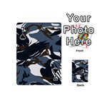 Blue Winter Camouflage, Military Camouflage Playing Cards 54 Designs (Mini) Front - Spade7