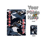 Blue Winter Camouflage, Military Camouflage Playing Cards 54 Designs (Mini) Front - Joker2