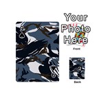 Blue Winter Camouflage, Military Camouflage Playing Cards 54 Designs (Mini) Front - Spade9