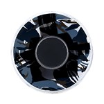 Blue Winter Camouflage, Military Camouflage On-the-Go Memory Card Reader Back