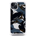 Blue Winter Camouflage, Military Camouflage iPhone 14 TPU UV Print Case Front