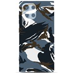 Blue Winter Camouflage, Military Camouflage Samsung Galaxy S24 Ultra 6.9 Inch Black TPU UV Case Front