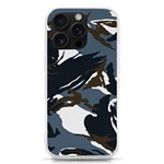 Blue Winter Camouflage, Military Camouflage iPhone 16 Pro TPU UV Print Case Front