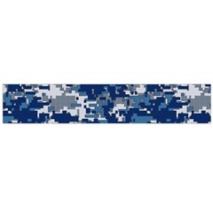 Blue, Camouflage, Cool, Navy, New, Pattern Large Premium Plush Fleece Scarf 