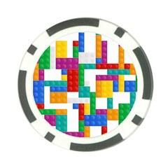 Colorful Bricks, Bricks, Colorful Poker Chip Card Guard