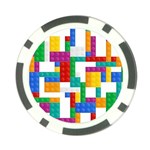 Colorful Bricks, Bricks, Colorful Poker Chip Card Guard Front