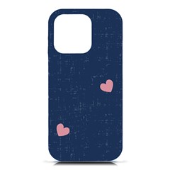Corazones, Blue, Pattern Iphone 16 Pro Black Uv Print Pc Hardshell Case