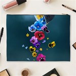 Falling Flowers, Art, Coffee Cup Cosmetic Bag (XL) Back