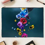 Falling Flowers, Art, Coffee Cup Cosmetic Bag (XXXL) Front