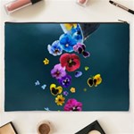Falling Flowers, Art, Coffee Cup Cosmetic Bag (XXXL) Back