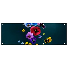 Falling Flowers, Art, Coffee Cup Banner And Sign 9  X 3 