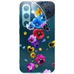 Falling Flowers, Art, Coffee Cup Samsung Galaxy S24 6.2 Inch Black TPU UV Case Front
