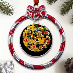 Lego People, Games Metal Red Ribbon Round Ornament