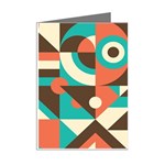 Retro Colorful Background, Retro Abstraction Mini Greeting Cards (Pkg of 8) Right