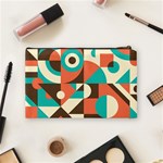Retro Colorful Background, Retro Abstraction Cosmetic Bag (Medium) Back