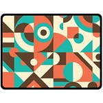 Retro Colorful Background, Retro Abstraction Two Sides Fleece Blanket (Large) 80 x60  Blanket Back