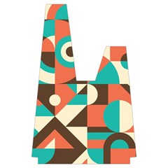 Retro Colorful Background, Retro Abstraction Japanese Wrist Knot Bag