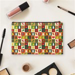 Template Christmas Pattern Cosmetic Bag (Medium) Back