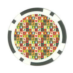 Template Christmas Pattern Poker Chip Card Guard