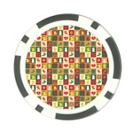 Template Christmas Pattern Poker Chip Card Guard (10 pack) Back