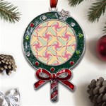 Abstract Pattern Design Scrapbooking Metal X Mas Lollipop with Crystal Ornament Front