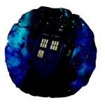 Tardis Doctor Who Space Galaxy Large 18  Premium Round Cushions Front