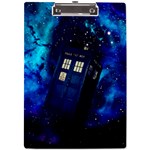 Tardis Doctor Who Space Galaxy A4 Acrylic Clipboard Front