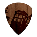 Tardis Doctor Who Space Blue Square Wood Guitar Pick Holder Case And Picks Set Pick