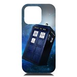 Tardis Doctor Who Space Blue iPhone 16 Pro Max Black UV Print PC Hardshell Case Front