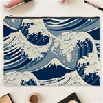 Japanese Wave Pattern Cosmetic Bag (XXXL) Front