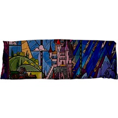 Castle Building Stained Glass 25 x71  Body Pillow Case Dakimakura (two Sides)