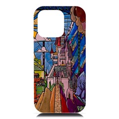 Castle Building Stained Glass Iphone 16 Pro Max Black Uv Print Pc Hardshell Case