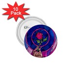 Enchanted Rose Stained Glass 1.75  Buttons (10 pack) Front