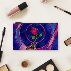 Enchanted Rose Stained Glass Cosmetic Bag (small)