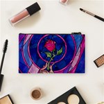 Enchanted Rose Stained Glass Cosmetic Bag (Small) Back