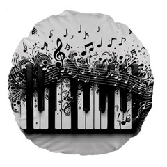 Piano Sounds Large 18  Premium Round Cushions