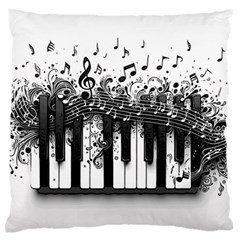 Piano Sounds Standard Premium Plush Fleece Cushion Case (one Side)