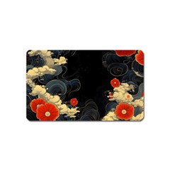 Korean Art Flowers Asian Pattern Magnet (name Card)