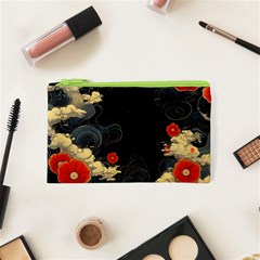 Korean Art Flowers Asian Pattern Cosmetic Bag (xs)