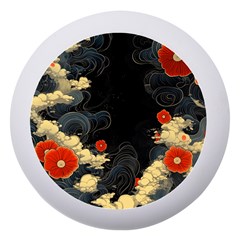 Korean Art Flowers Asian Pattern Dento Box With Mirror