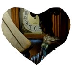 lady Large 19  Premium Flano Heart Shape Cushions Front