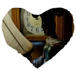 lady Large 19  Premium Flano Heart Shape Cushions Back