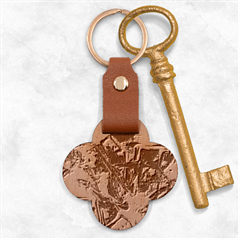 Snow In A City-1-1 Engraved Wood Key Chain
