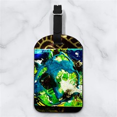 Avocado Nappa Leather Luggage Tag Rectangle